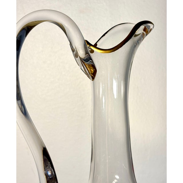 Glass Vintage French Crystal Pitcher from Sèvres, 2010s For Sale - Image 7 of 15