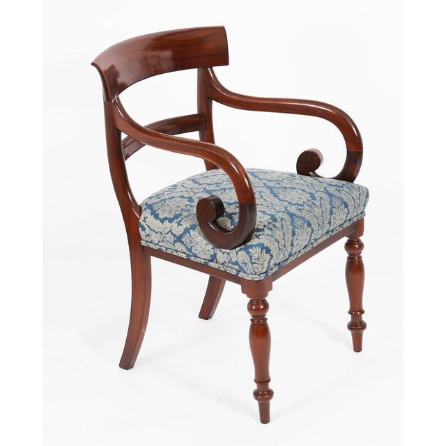 This is a fantastic English-made set of eight antique William IV barback dining chairs, circa 1830. The set comprises six...