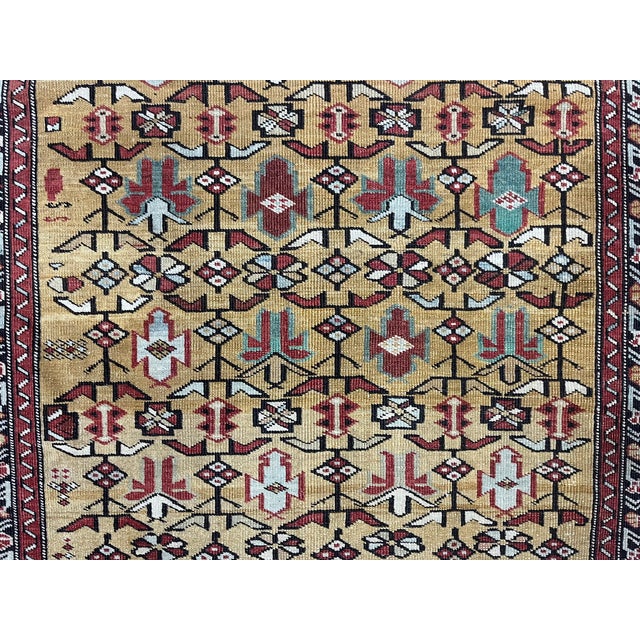 Late 19th Century Fine Antique Kuba Rug 4’0" X 5’8” For Sale - Image 5 of 6