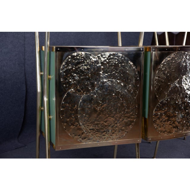 Curved Dry Bar in Brass from Justfurnituress For Sale - Image 6 of 13