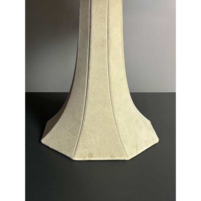 Mid-Century Suede Leather Mushroom Table Lamp, 1960s For Sale - Image 11 of 14