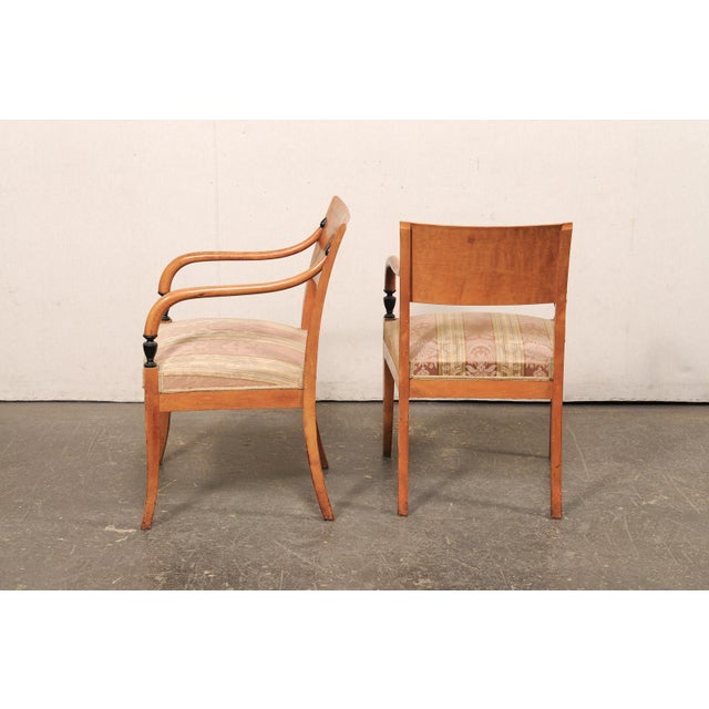 Wood Pair of Mid 19th Century Danish Birch Armchairs For Sale - Image 7 of 13