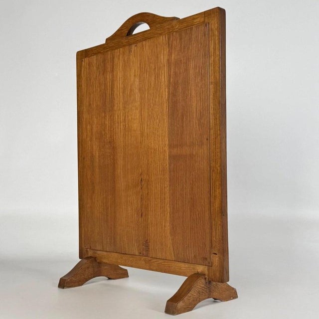 Antique Early 20th Century English Oak Tapestry Fire Screen For Sale - Image 6 of 11