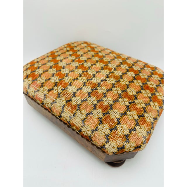 Late 19th Century Antique Footstool With Original Needlepoint For Sale - Image 5 of 7