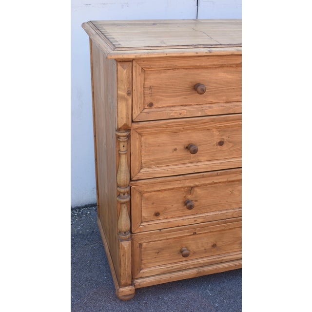 Brown Pine Four Drawer Chest, Circa 1890 For Sale - Image 8 of 12
