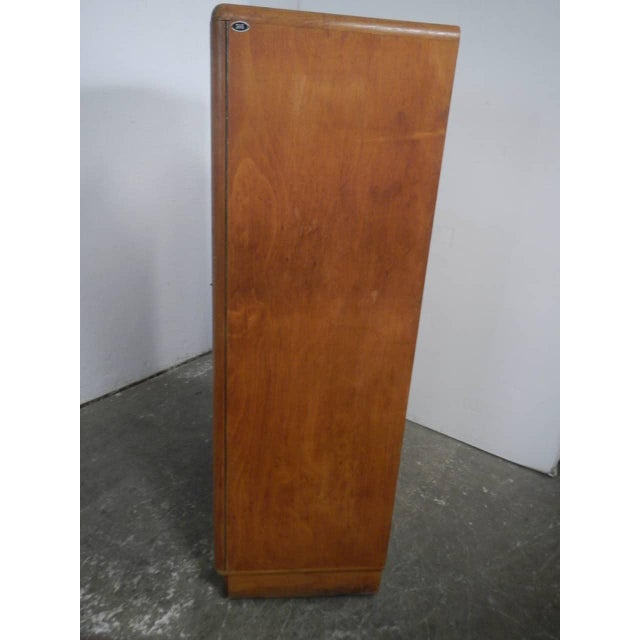 Tan Vintage Laboratory Cabinet in Wood, 1950 For Sale - Image 8 of 14