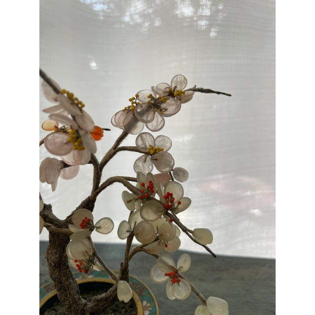 Vintage Miniature Chinese Hard Stone Bonsai Tree For Sale - Image 9 of 12