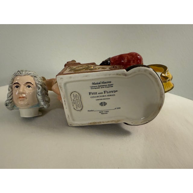 1990s Fitz and Floyd Johann Sebastian Bach Character Teapot For Sale - Image 12 of 12