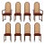 Walnut and Cane Dining Chairs by Milo Baughman - Set of 8 For Sale