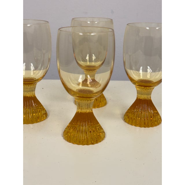 Lenox Vintage 1970s Tempo Buttercup Yellow Glasses, Set of Four For Sale - Image 10 of 12