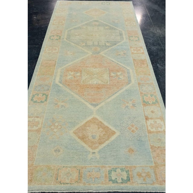 Turkish Oushak Rug 3'10" x 9'5" #18041 Explore a curated collection of hallway runners, wool rugs, and handmade...