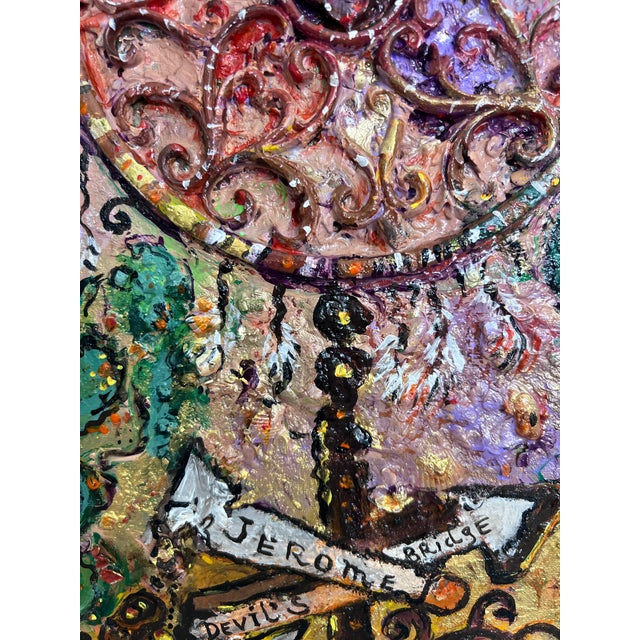 Purple Original Painting on Canvas , Titled "Arizona Adventures " by Serg Graff, Coa For Sale - Image 8 of 9