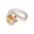 Modern 1.75 Carat Pink & Yellow Marquise Diamond Platinum & 18k Gold Bypass Ring Size 6 For Sale - Image 3 of 5