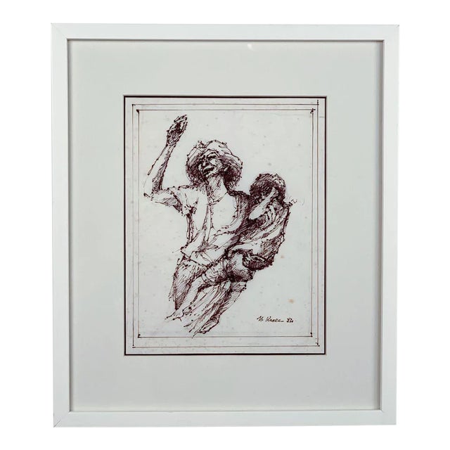 Ink Sketch, Henry Krell, 1981 For Sale