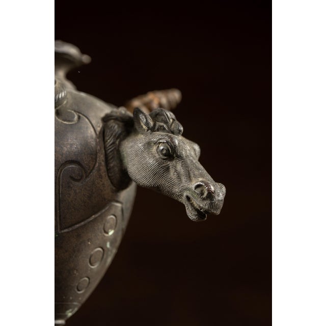 19th Century Victorian Figural Horse-Head Kerosene Smoking Stand & Cigar Lighter For Sale In Chicago - Image 6 of 8