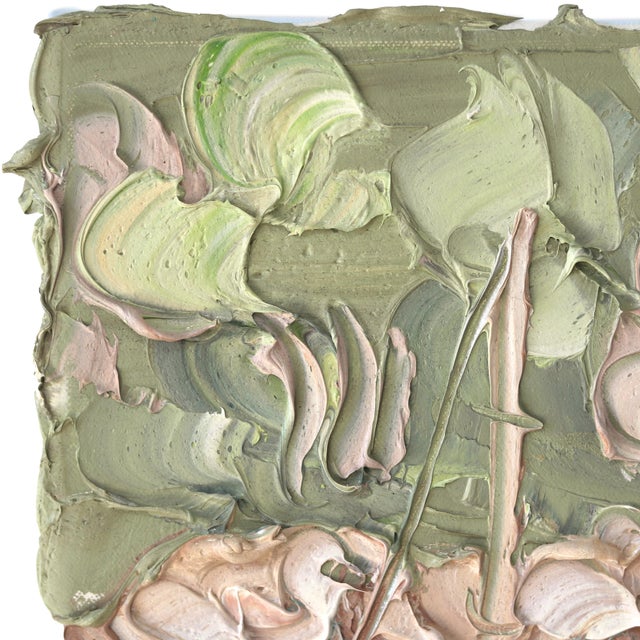 Textile Berry's Bay Study 2 (19.6.23) - Plein Air Abstract Textured Landscape Painting by Sally West For Sale - Image 7 of 9