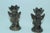 Metal Asian Bronze Hanuman Kneeling Buddhist Figure Candleholders - a Pair For Sale - Image 7 of 11