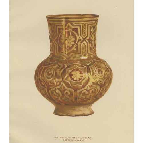 Henry Wallis, Lustreware Vase, 1899, Chromolithograph For Sale - Image 4 of 9