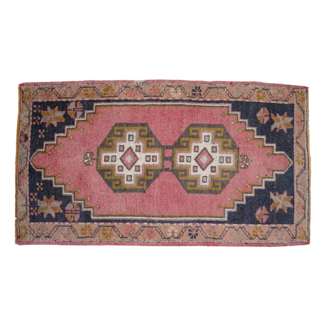 Hand Knotted Small Turkish Rug Wool Door Mat Entry Decor - 23'' X 40'' For Sale - Image 6 of 14
