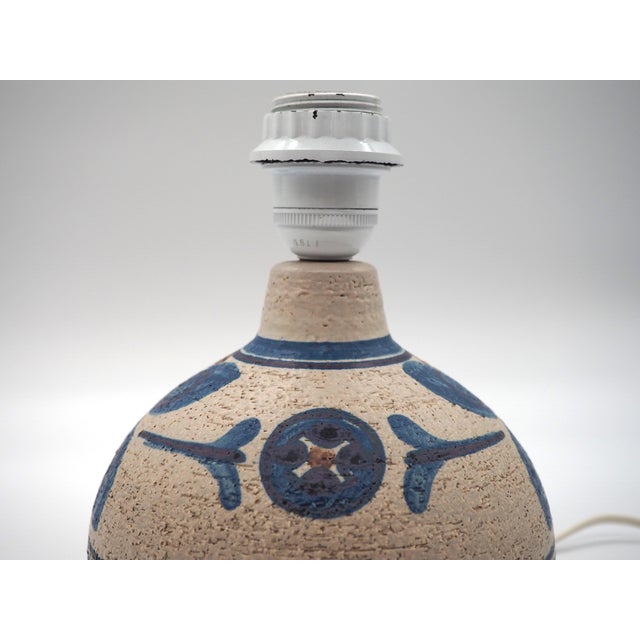 1970s Vintage Ceramic Table Lamp by Noomi Backhausen for Söholm Keramik, Denmark, 1970s For Sale - Image 5 of 10