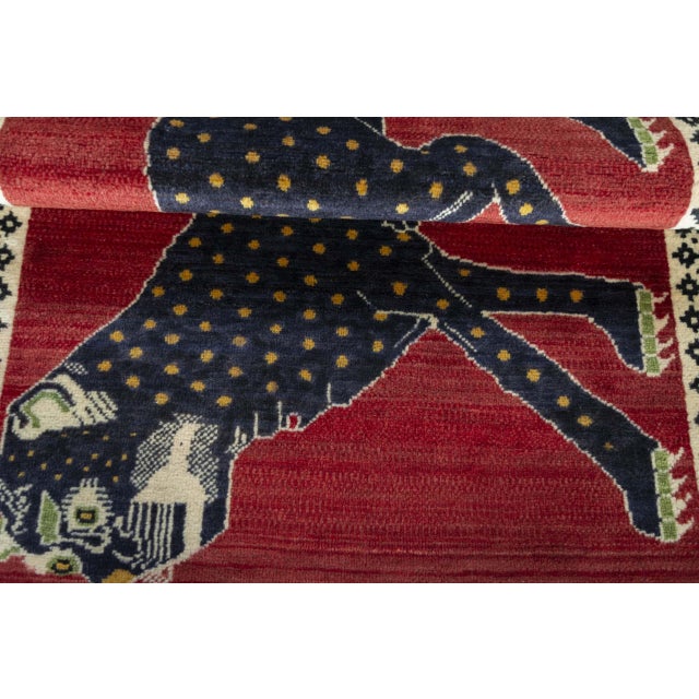 Hand-Knotted Gabbeh Rug For Sale - Image 10 of 13