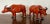 Antique 19th Century Chinese Export Porcelain Water Buffalo or Oxen in Coral Red Glaze - a Pair For Sale - Image 10 of 12