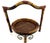 English Vintage Tortoiseshell Rattan & Wrought Iron Round Tray Stand For Sale - Image 3 of 12