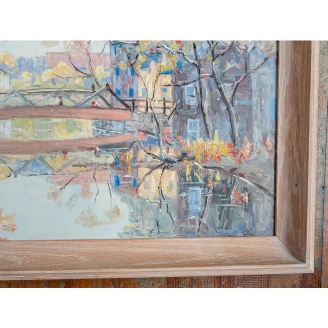 Early 20th Century Early 20th Century Impressionist Cityscape Painting Attributed to Martin Hoy For Sale - Image 5 of 11