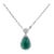 1920s 3.25 Carat Colombian Emerald Diamond 18k White Gold Pendant Necklace For Sale