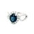 2010s Natural Sapphire Diamond Ring Size 6.25 14k W Gold 2.93 TCW Certified For Sale - Image 5 of 10