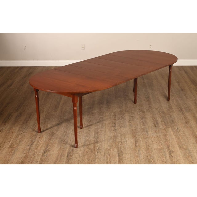 American E. A. Clore Custom Walnut Extendable Dining Table With Four Leaves For Sale - Image 3 of 18