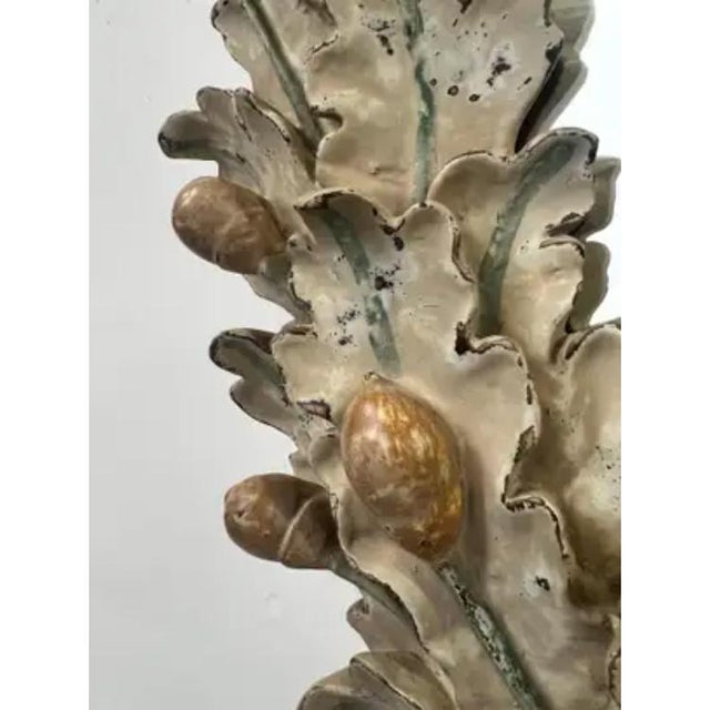 Black Black Forest Style Oval Oak Leaf & Acorn Mirror by Mirror Fair, Stephen Cavallo For Sale - Image 8 of 10