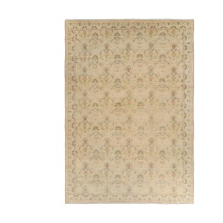 Rug & Kilim’s Oversized Spanish Arts & Crafts Style Rug With Floral Patterns For Sale