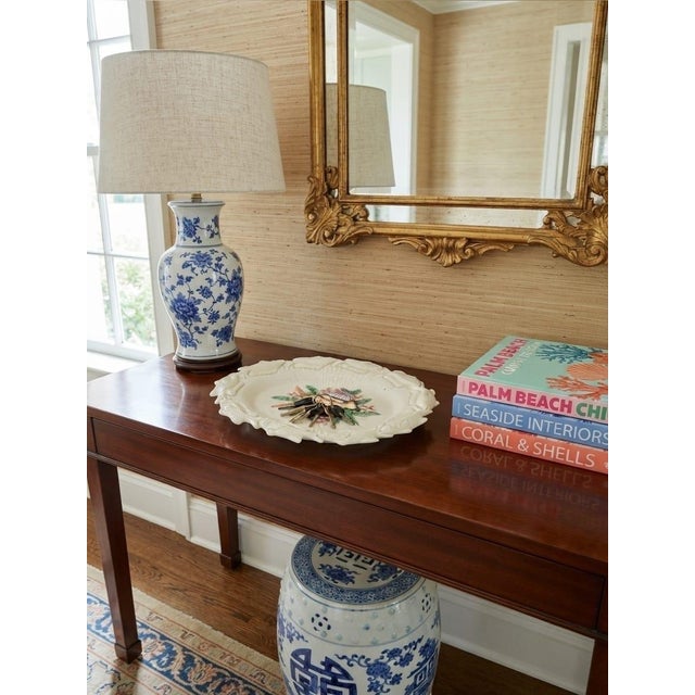 Off-white Vintage 1986 Fitz & Floyd Ceramic Ocean Life Relief Platter Bowl For Sale - Image 8 of 12