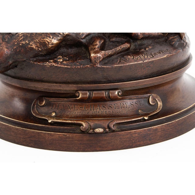 Bronze Henri Levasseur "Diane Chasseresse" Bronze For Sale - Image 8 of 8