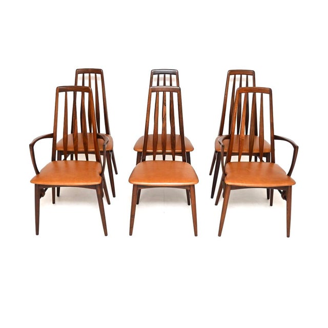 A stunning set of six Danish vintage dining chairs by Niels Koefoed. They date from the 1960’s and were made in Denmark by...
