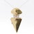 Paraiba Tourmaline and Onyx in 14k Retro Drop Pendant Necklace For Sale - Image 4 of 5