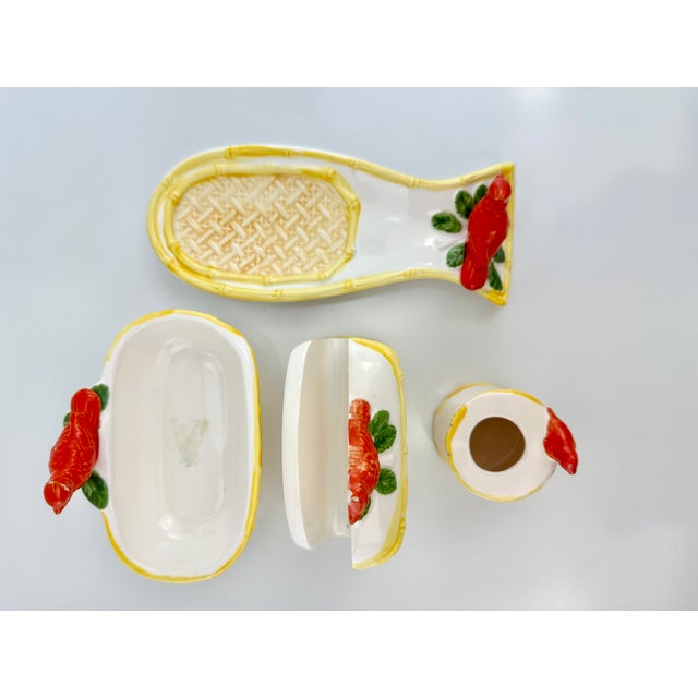 1960s 1960s Mid-Century Hand Painted Kitchen Decor, Set of 4 For Sale - Image 5 of 10