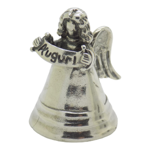 Vintage Italian Handmade Sterling Silver 925 Christmas Decoration Angel Shaped Solid Bell
