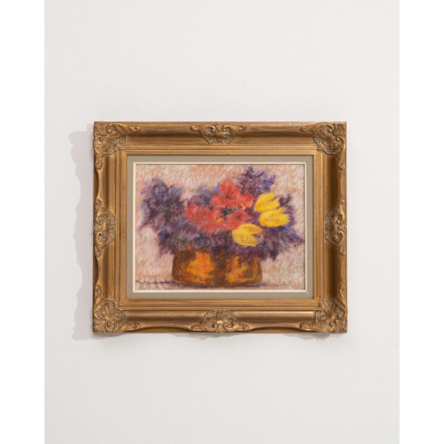 Early 20th Century France Purple Wood Painting For Sale - Image 12 of 15