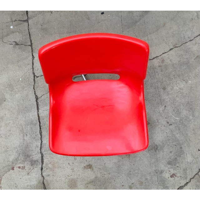A Pair of Swedish Overman Office Swivel Chair in Red by Svante Schöblom, 1970s For Sale - Image 9 of 10