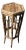 Vintage Bamboo and Rattan 6 Sided End Table or Stand For Sale