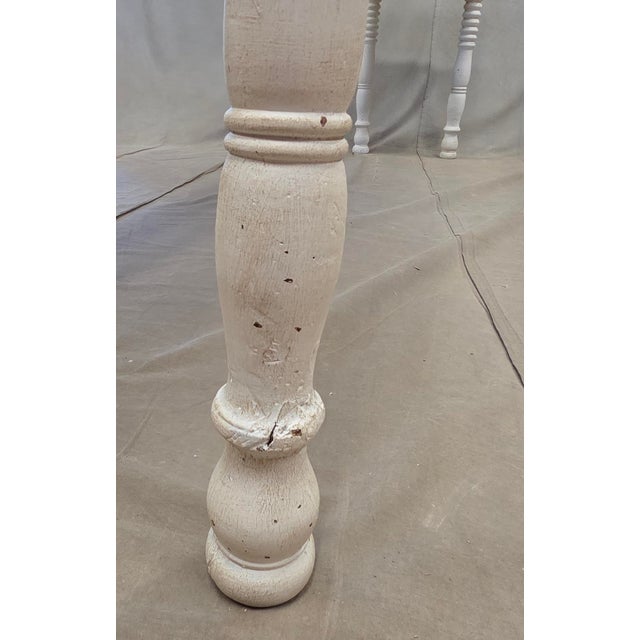 Antique French Rustic Painted Pine and Hardwood Console Table With Greek Key Motif For Sale - Image 17 of 17