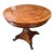 Italian Burlwood Game Table With Custom Glass Top For Sale