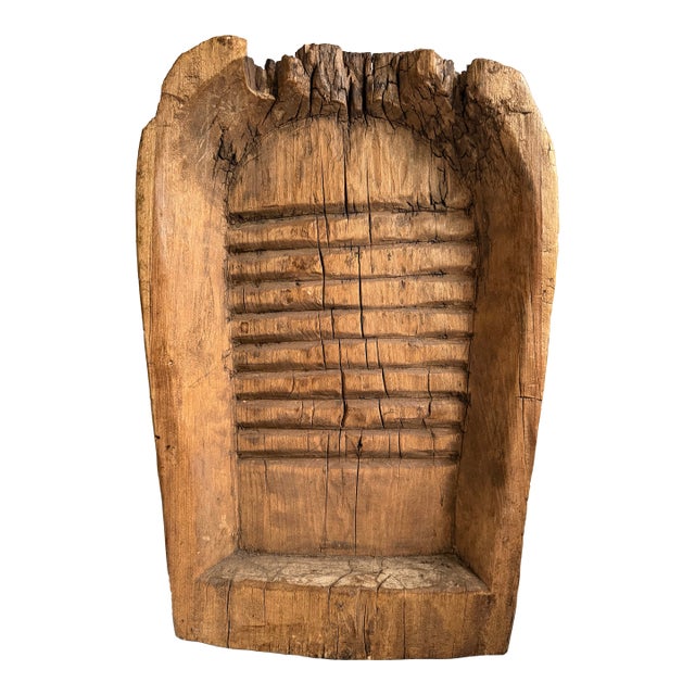 Rustic Vintage Mexican Wooden Washboard For Sale