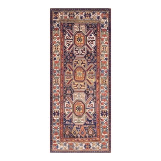 1880s Antique Caucasian Rug 4'3" X 9'0" For Sale