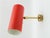 Original wall lamp, model 4390 wa cylinder, by j.t. Kalmar vienna. It consists of a red lacquered aluminum shade mounted...