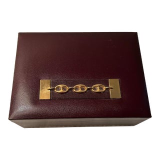 1970's Swank Leather Jewelry Box For Sale