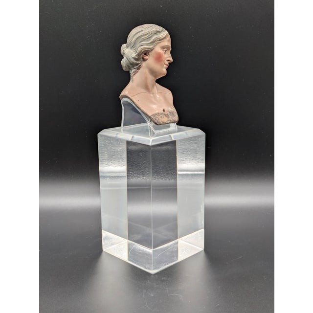 Late 18th Century Neapolitan Glass-Eyed Santon Head For Sale In Portland, OR - Image 6 of 10