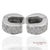 Contemporary 18k 750 Solid White Gold Natural Diamond Huggie Hoop Earrings, Pair For Sale - Image 3 of 12